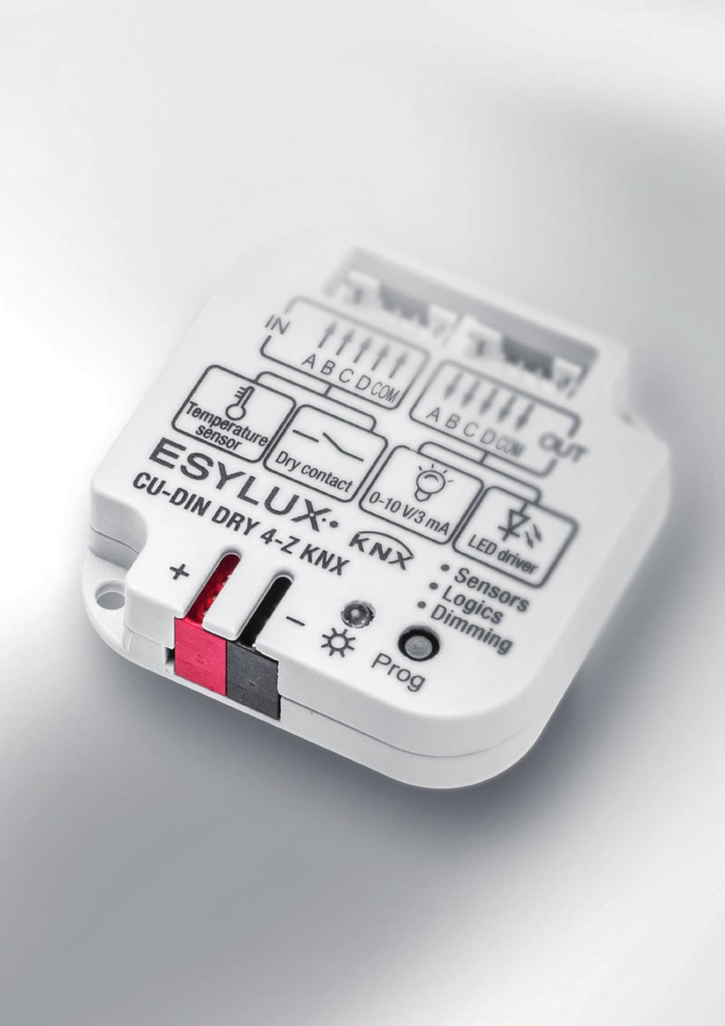 AUTOMATION INOMHUS IN- OCH UTGÅNGAR DIN RAIL MODULER FÖR Ger möjlighet att använda vanliga detektorer i ett bussstem Ger möjlighet till enkel koppling (utan last) och analog strning (0 10 V)