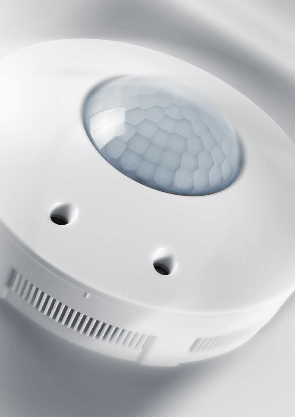 Omfattande multisensorteknik för intelligent ljus- och VVK-strning Optisk eller akustisk varning för behovsstrd vädring AUTOMATION INOMHUS NÄRVARO- OCH RÖRELSEDETEKTORER ATMO OPTIMERA RUMSKLIMATET