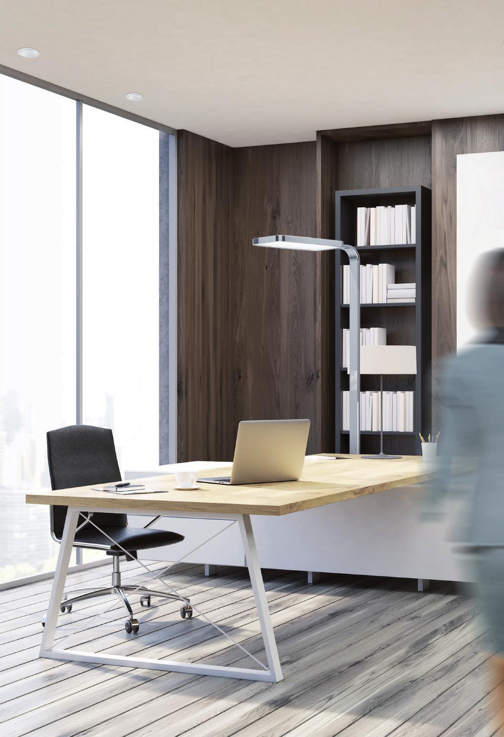 PRANA+ GOLVARMATURER Premiumdesign av Peter Schmidt, Belliero & Zandée med aluminiumhölje av hög kvalitet Med SmbiLogic-teknik för energieffektivt Human Centric Lighting (ljusfärg: Tunable White,