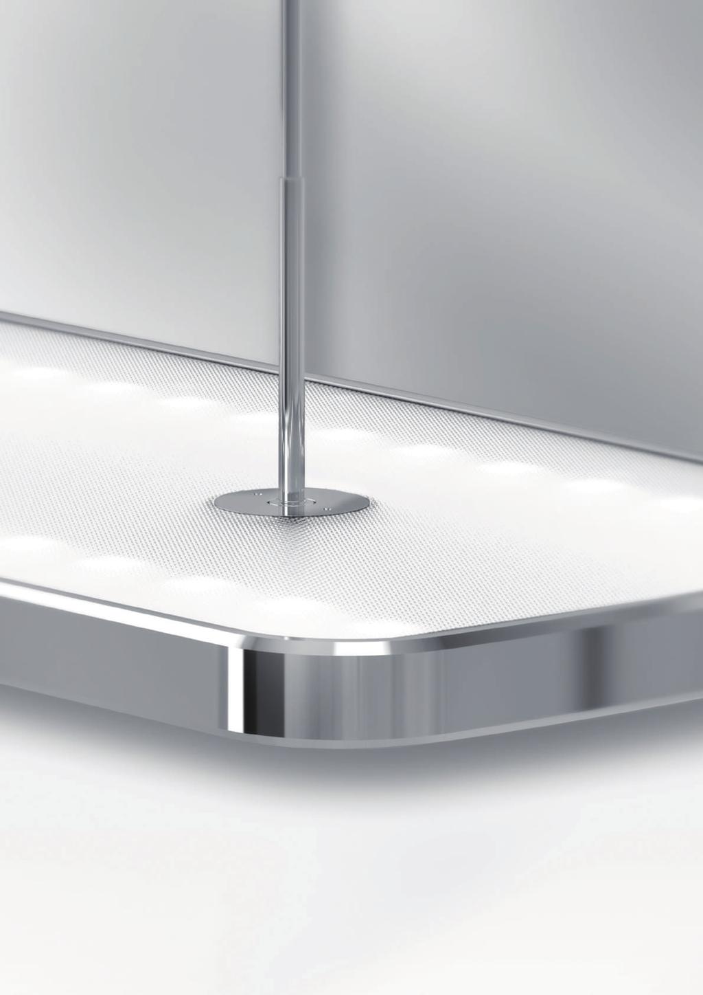 Representativ premiumdesign och bästa möjliga ljuskvalitet Varianter med Tunable White Direkt och indirekt ljus som går att stra individuellt PENDELARMATURER PRANA+ REPRESENTATIVT LJUS I HÖGFORM