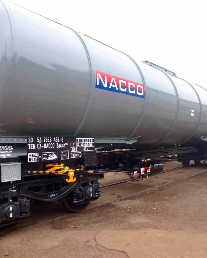 erbjudande Godstrafik Effektivt underhåll för vagnar i bra skick Franska Nacco S.A. hyr ut gods- och tankvagnar.