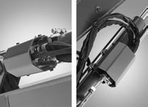 Hydrauliskt redskapsfäste av S-typ (S40) Steelwrist tiltrotatorer (X04) Griparm med kort klämdel (för direktinfäst skopa) Griparm med lång klämdel (vid användning av redskapsfäste) Val mellan fasta
