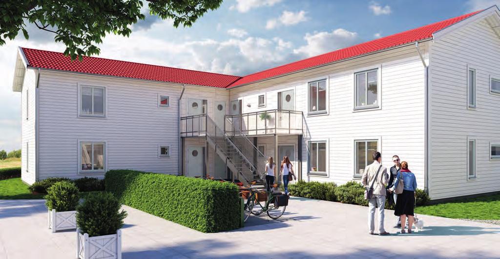 GBJ BYGG VÄST OCH GBJ BOSTADSUTVECKLING BRF SOLGLÄNTAN, STAFSINGE Endast två kilometer utanför Falkenberg bygger vi nu i samarbete med GBJ Bostadsutveckling 20 personliga bostadsrätter i mysiga