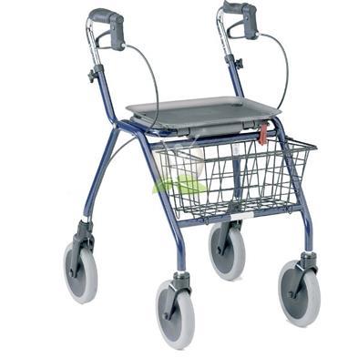 Legacy 600 Invacare Rollatorn är hopfällbar. Korg och bricka ingår.