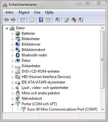4. Högerklicka på den raden och välj Uppdatera drivrutin Nästkommande steg skiljer sig mellan olika operativsystem: Windows XP 1. Välj Installera från en lista eller angiven plats (avancerat) 2.