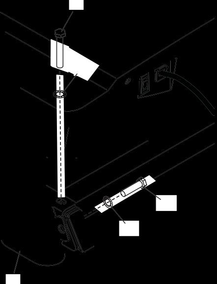 Ta bort och spara de fyra indikerade 5/6" x 3/4"-skruvarna (3). 6 3 3 6. Vänd ett av handtagen (72) upp och ned.