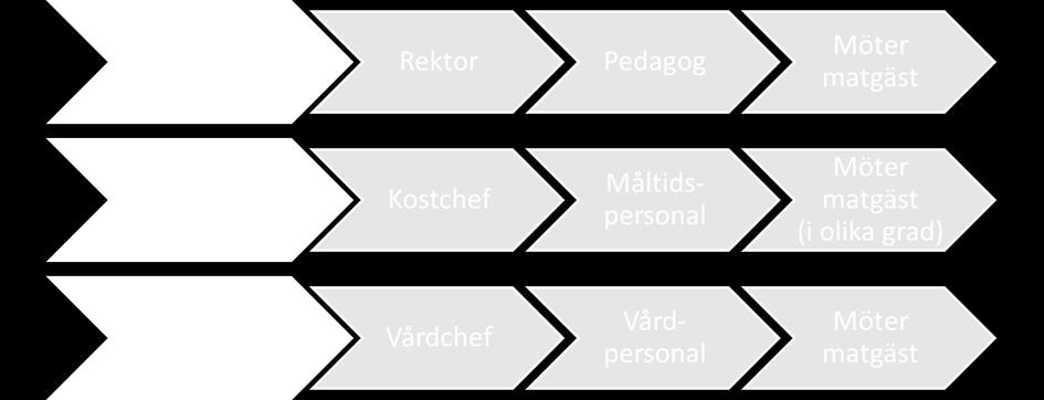 ända fram. Vårdpersonalen som är i sista ledet har inte alltid tid att se till att de äldre verkligen äter av maten som levererats, än mindre har de tid att upptäcka olika tecken på undernäring.