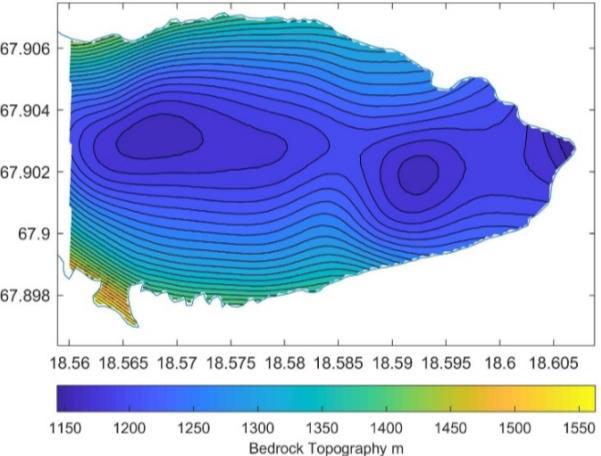 The snow probing has been made at a fixed system of 100 100 m grids, which is 300 possible probing grid points, since 1966 (Holmlund et al., 2005; Holmlund and Jansson, 1999).