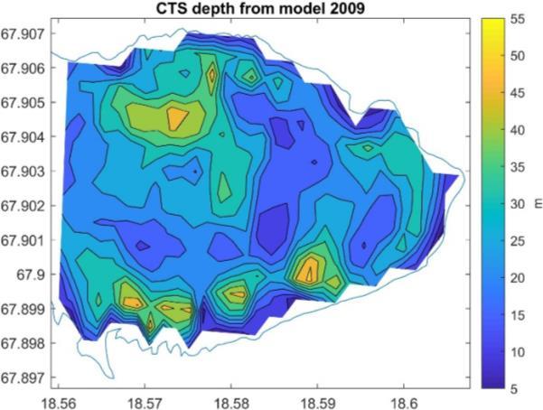 preserved, however, the shallowest CTS near the bedrock threshold became deeper.
