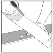 Upptagning av lagda stavar En hel rad tas upp genom att lyfta upp den några cm från golvytan och därefter slås en knuten hand på raden ovanför.