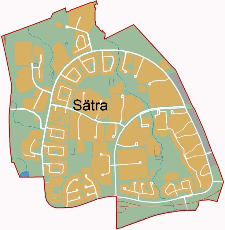 2 9 Fakta om Sätra Karta Allmänt om området Stadsdelen ligger ca 3 km norr om Gävle centrum och byggdes under främst 196- och 197-talen.