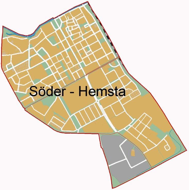 2 9 Fakta om Söder-Hemsta Karta Allmänt om området Söder är en del av Gävle centrum. Stadsdelen sanerades kraftigt på 195- och 196-talen då den äldre bebyggelsen till stora delar försvann.