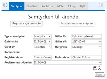 Om kommunen skapat/skickat Vårdbegäran, ska den Kvitteras.. Klicka på Meddelanden.