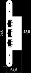 mm Plan 245x54,8 mm För Preconal-profil 66 Samma urtag som SA34, SA36 & T33 SB371 43,5 mm Plan 245x64,5 mm För Aluman-profil Samma urtag som T37 SB421 18,5 mm Vinklad 245x39,3x10,5 mm För