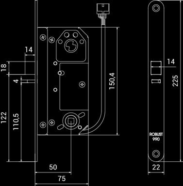 Eltryckeslås Beskrivning 900-serie är ett elektriskt styrt tryckeslås av modul-utförande.