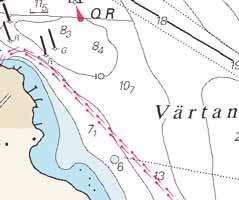 Nr 64 8 * 2552 Sjökort/Chart: 6142 Sverige. Norra Östersjön. Stockholms hamn. Lilla Värtan. Djupuppgift ändras. Sjökortsrättelse.