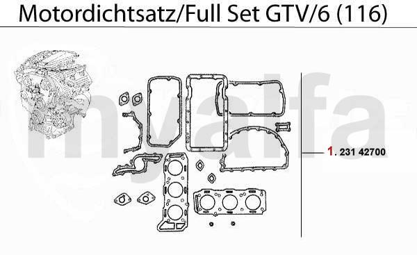 1 23142700 Motordichtsatz 6,75,90,GTV6