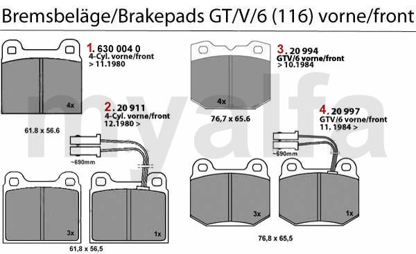 1 6300040 Bremsbeläge 1300/1600 Bj.1966-85 vorne 236,79 kr 2 20911150 SBB VA mit WE 116 4Zyl. 75 1.6/1.8 IE Bj. >09.