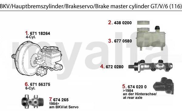 1 67118264 Bremskraftverstärker 75 1.6/1.8/2.