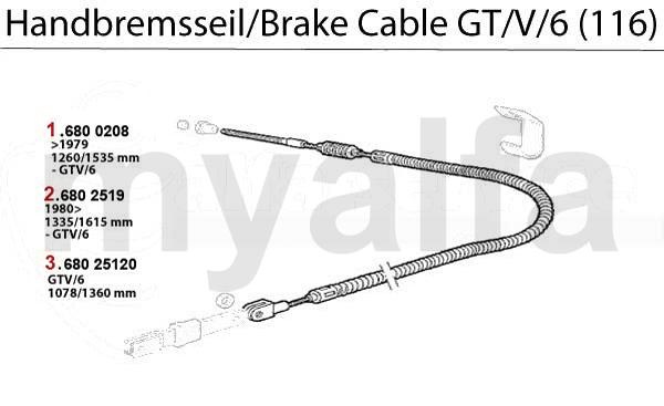 1 680208 Handbremsseil Alfetta/GT Bj.