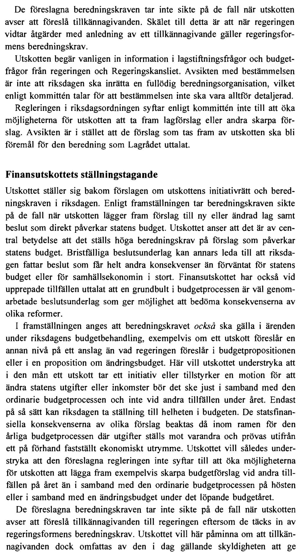 BILAGA 6 FINANSUTSKOTTETS