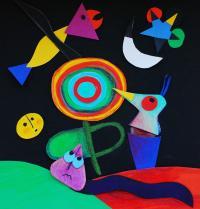 HEDMANS TEATER Hallå Miró Ett poetiskt och musikaliskt drömspel för små-åringar fritt efter målningar av Joan Miró.