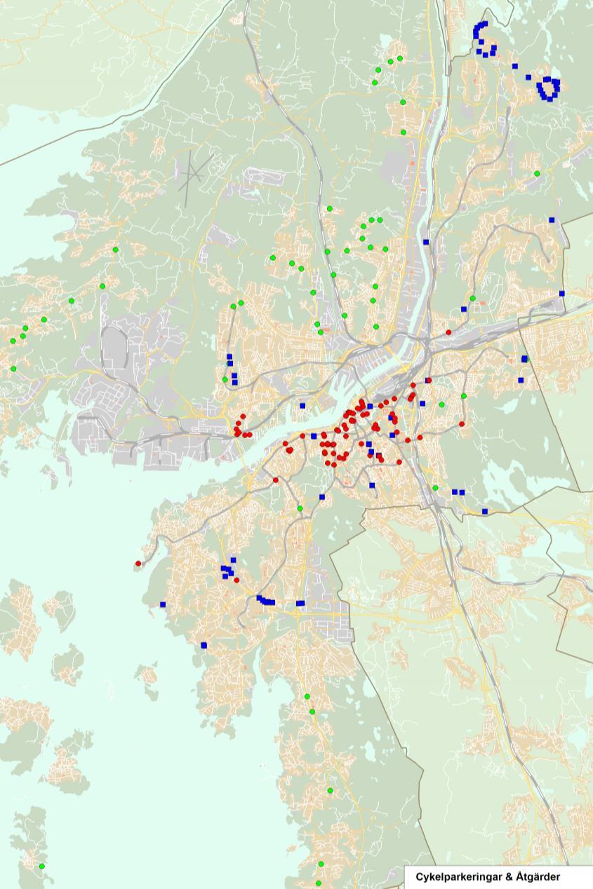 Mindre åtgärder Cykelparkeringar ca 500/år