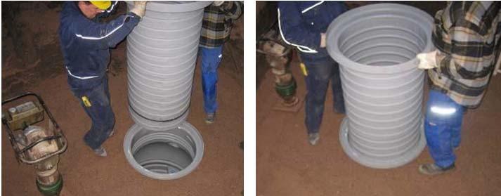 Om förhöjningshalsens längd behöver justeras kan den kapas i ett av o- ringspåren, se bild 12, A. O-ringen placeras i förhöjningshalsens andra o-ringspår nedifrån, se bild 12, B.