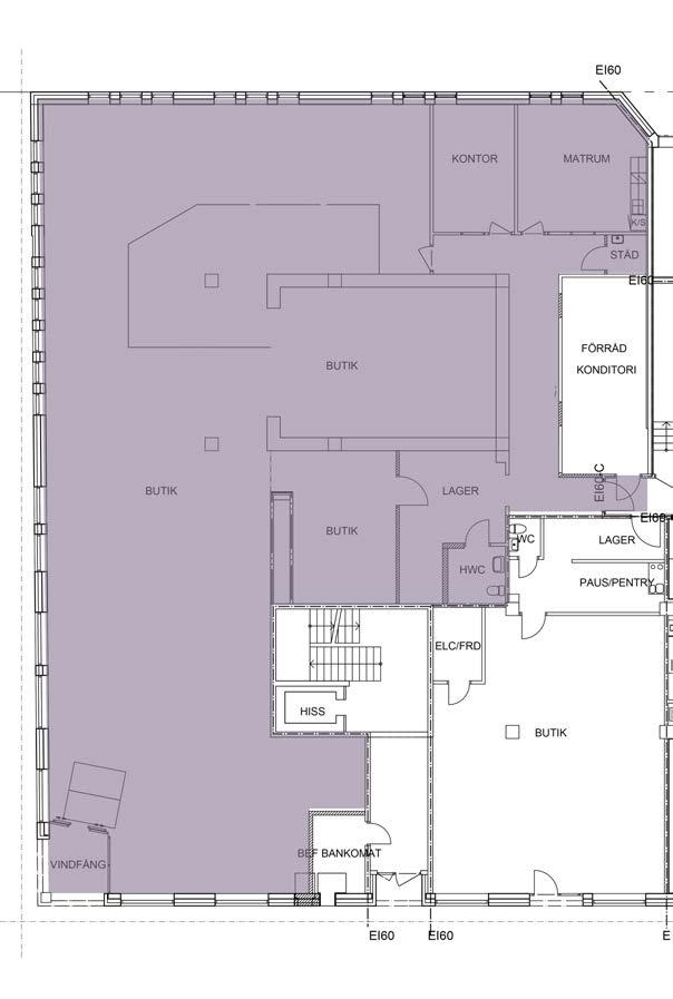 Längst in finns lager och personalytor med kontor och fikarum i direkt anslutning till personalingång och varumottagning med lastkaj.