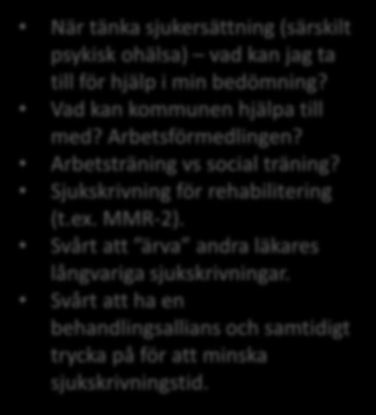 . Deltidssjukskrivning Hur mycket kan man förvänta sig att en arbetsgivare kan anpassa ett arbete t ex vid psykisk ohälsa När tänka sjukersättning