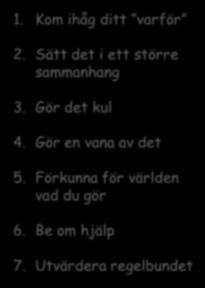 Erfarenhet Slutsats Beslut Plan Förankring och stöd Handling