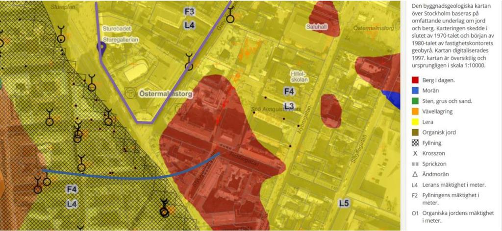 Sid 6(15) Figur 3 Karta planområde (lila linje) och tunnelrör (blå linje) Brand och in-/utrymning Påverkan på brandsäkerheten finns belyst i en särskild utredning från Brandskyddslaget, daterad.