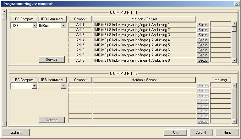 IBR Setup Automatisk Setup Se avsnitt 2. Manuell Setup Man kan också starta IBR:s setupprogram direkt genom att klicka på knappen Manuell Setup Setupgrammet har ett formulär som visas i figur 4.