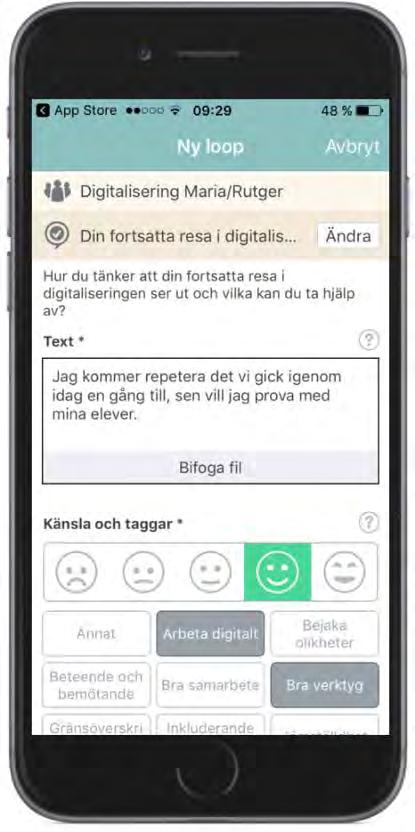 4 Vid användningen av LoopMe i denna studie fick deltagare ett antal handlingsbaserade uppdrag som de skulle genomföra, rapportera om samt reflektera kring via LoopMe.