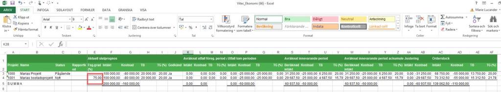 beräkningssättet inte är infört i 3L Pro. Det finns endast i Vitec Ekonomi och rapporterna i 3L Pro skulle därför visa fel siffror.