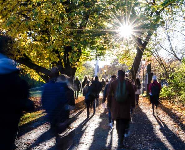 3 Juridiska fakulteten bedriver sin verksamhet i det natursköna Frescati en miljö som manar till att värna om den ekologiska hållbarheten.
