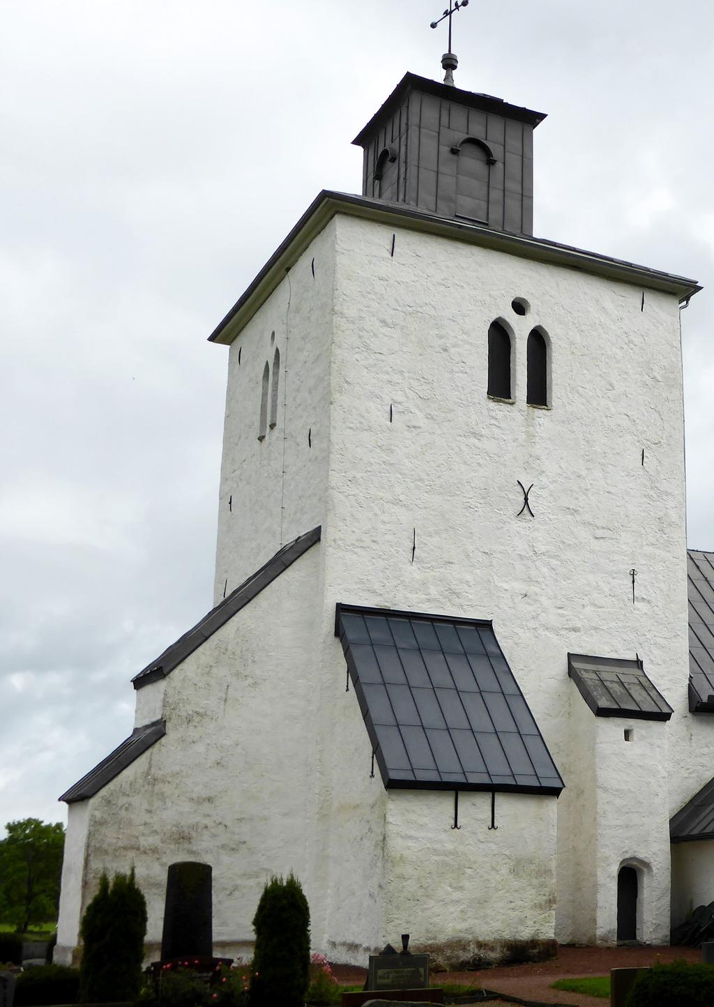 Hallaröds kyrka P Hallaröd socken, Höörs kommun, Skåne Rapport/avtäckning strävpelare