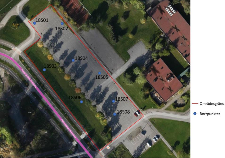 5. Genomförande Provtagningen har genomförts i enlighet med tidigare framtagen provtagningsplan (Sweco 2016) samt enligt Sveriges Geotekniska Förenings Fälthandbok för undersökning av förorenade