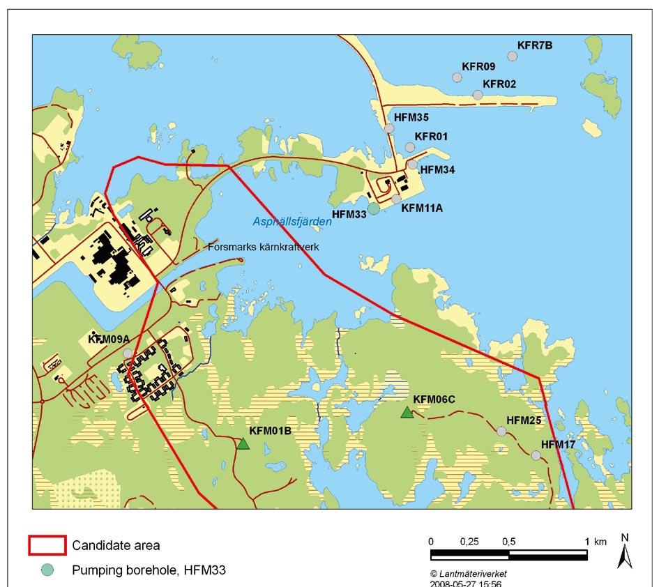 Figure A2-11. Symbols in this diagram represent the borehole section, at a specific drill site, which has the quickest response.