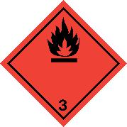 TOKUYAMA REBASE II Adhesive ADR/RID etikett 3 IMDG klass 3 ICAO klass/riskgrupp 3 Transportetiketter 14.
