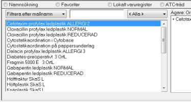 dela ut/pausa/sätt ut Ordinera via Namnsökning Fyll i rutan som dyker upp Måste alltid anges