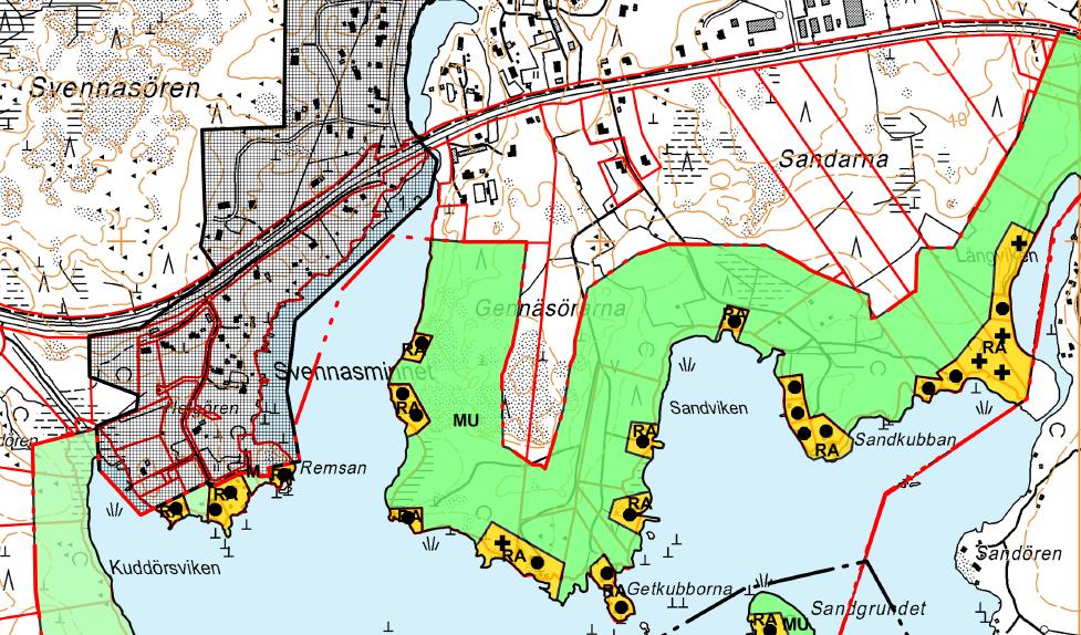 2.1.3.1 Stranddelgeneralplan Planområdet angränsar till Larsmo stranddelgeneralplan. Stranddelgeneralplanen godkändes av kommunfullmäktige den 18.4.2012 15. Bild 16.
