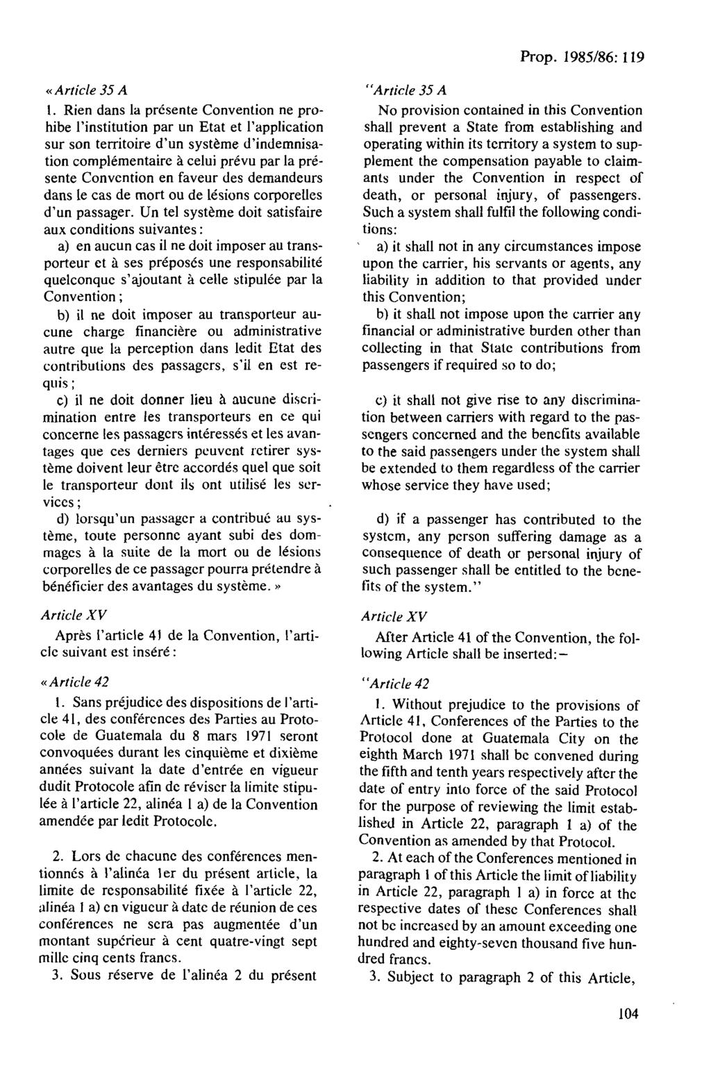 «Article 35 A I.
