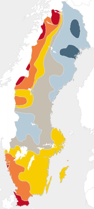 Karta vindlastzoner ISOVER