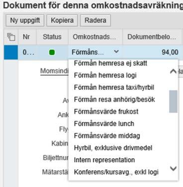 TJÄNSTERESA Registrering