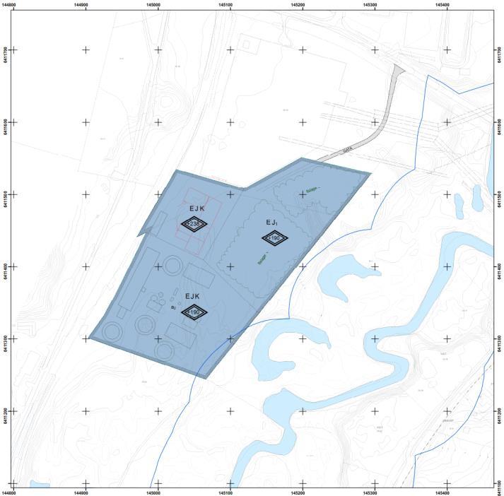 I figur 6 2 presenteras detaljplanen (arbetsmaterial) Vist 12:24 Reningsverket och kvarterens användningsområden (år 2017).
