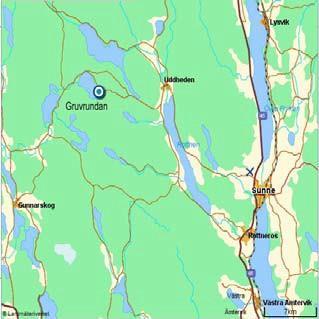 Gruvrundan 1 Vägbeskrivning till gruvorna i Mangen: Mangen ligger ca 35 km nordväst om Sunne. Närmaste större ort är Uddheden/Gräsmark ca 15 km öster om Mangen.