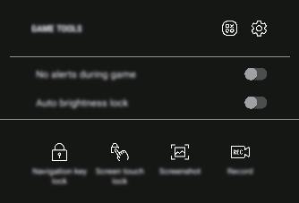 Använda Game Tools Du kan använda olika alternativ på panelen Game Tools medan du spelar ett spel. Om du vill öppna panelen Game Tools trycker du lätt på på navigeringsfältet.