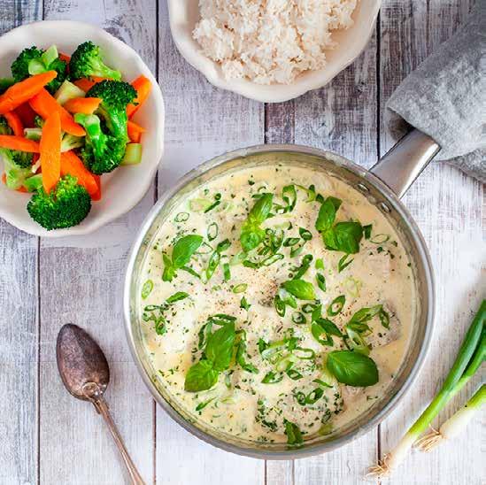 Kommande meny vecka 24 Recept : Torsk i krämig