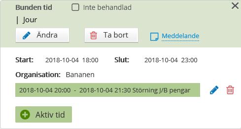 För att se det måste du trycka upp den registrerade Bundna tiden.